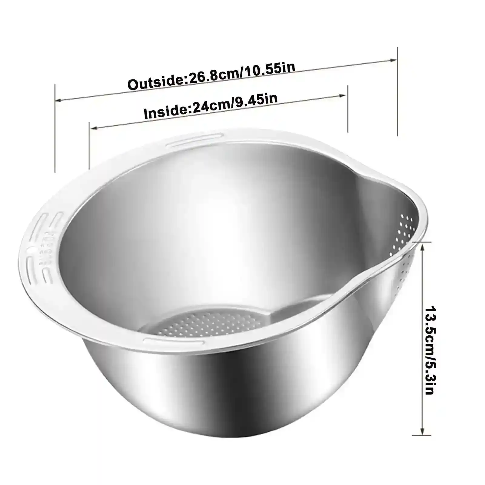 Rice Washing Strainer Bowl
