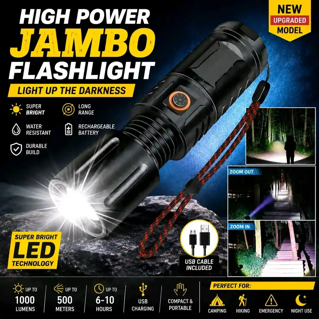 High power jambo flashlight